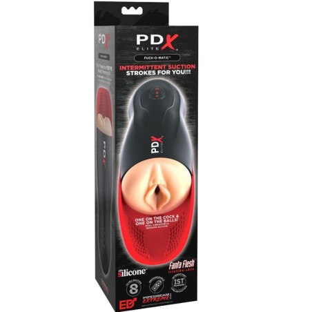 PDX ELITE - STROKER FUCK-O-MATIC VAGINA DUPLA VIBRAO PÊNIS E TESTÍCULO