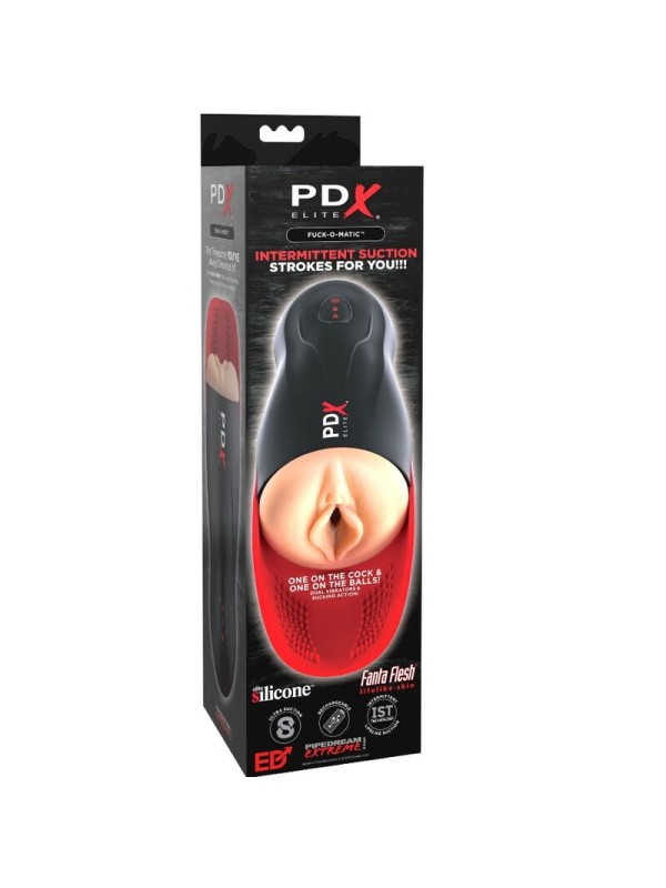 PDX ELITE - STROKER FUCK-O-MATIC VAGINA DUPLA VIBRAO PÊNIS E TESTÍCULO