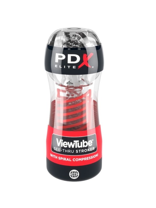 PDX ELITE - STROKER VIEWTUBE 2 SPIRAL COMPRESSION TRANSPARENT