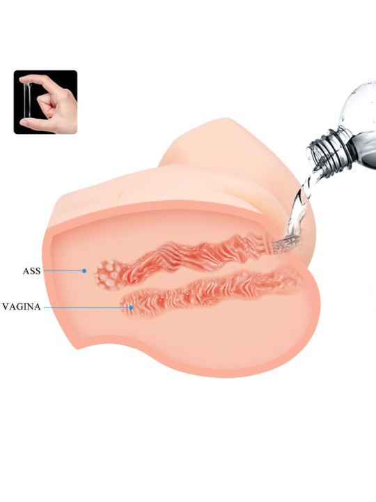 CRAZY BULL - REALISTIC VAGINA AND ANUS DOUBLE VIBRATION