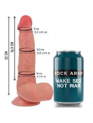 ROCKARMY - RANGER 22 CM -OF- 3,6 CM VLOEIBARE SILICONEN MET DUBBELE DI
