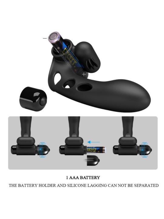 PRETTY LOVE - COUVERCLE DE DOIGT VIBRATEUR ORLANDO NOIR