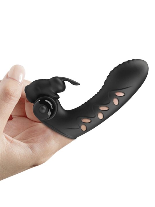PRETTY LOVE - CAPA DE DEDO VIBRADOR DE COELHO PRETO VANCE