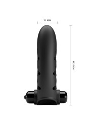 PRETTY LOVE - CAPA DE DEDO VIBRADOR DE COELHO PRETO VANCE