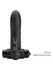 PRETTY LOVE - CAPA DE DEDO VIBRADOR DE COELHO PRETO VANCE