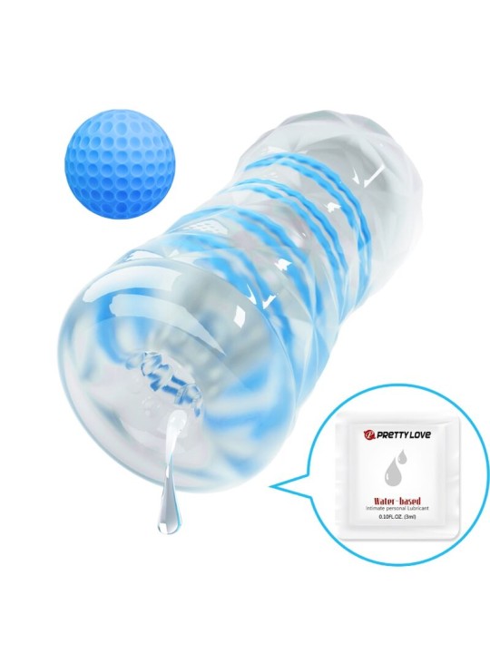 PRETTY LOVE - SMALL MASTURBATOR WITH BLUE SPIRALS