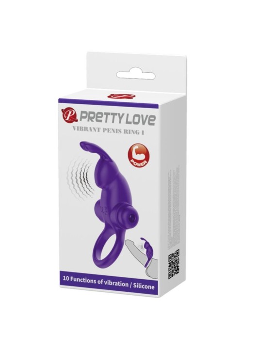 PRETTY LOVE - VIBRATOR RING I RABBIT FOR PURPLE PENIS