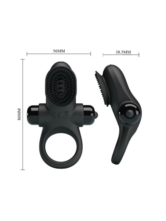 PRETTY LOVE - ANEL VIBRADOR II PARA O PÊNIS PRETO