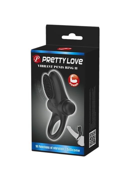 PRETTY LOVE - ANEL VIBRADOR II PARA O PÊNIS PRETO