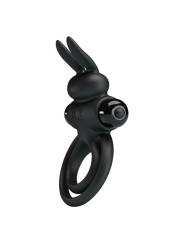 PRETTY LOVE - VIBRADOR III ANEL DE COELHO PARA PÊNIS PRETO