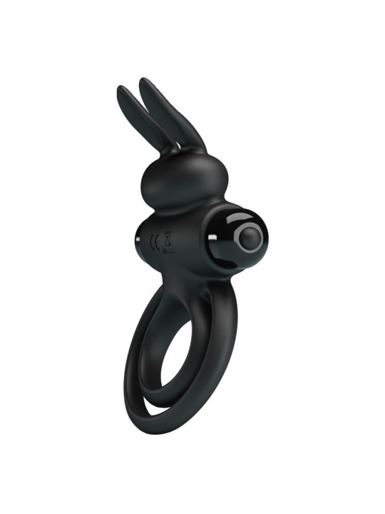 PRETTY LOVE - ANNEAU DE LAPIN VIBRATOR III POUR PÉNIS NOIR