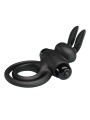 PRETTY LOVE - VIBRATOR III KANINCHENRING FÜR SCHWARZEN PENIS