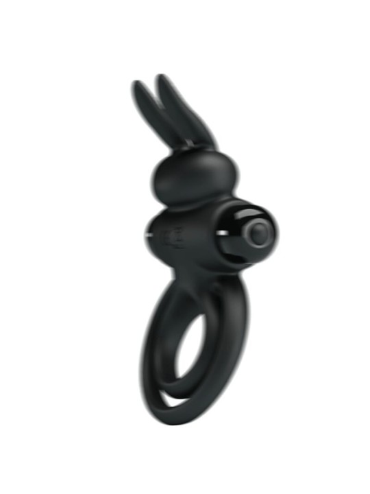 PRETTY LOVE - ANNEAU DE LAPIN VIBRATOR III POUR PÉNIS NOIR