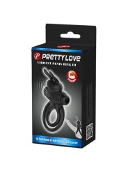 PRETTY LOVE - VIBRATOR III RABBIT RING FOR BLACK PENIS