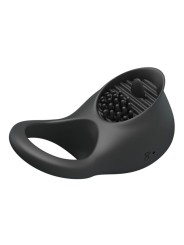 PRETTY LOVE - VIBRATING PENIS RING WITH BLACK TONGUE