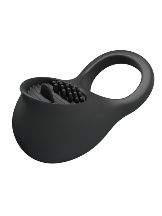 PRETTY LOVE - ANILLO VIBRADOR PARA PENE CON LENGUA NEGRO