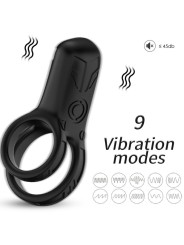 ARMONY - DOBLE ANILLO VIBRADOR NEGRO