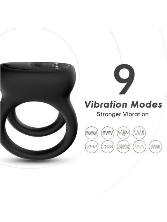 ARMONY - VIBRATEUR DOUBLE ANNEAU NOIR