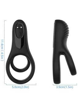 ARMONY - DOBLE ANILLO VIBRADOR NEGRO