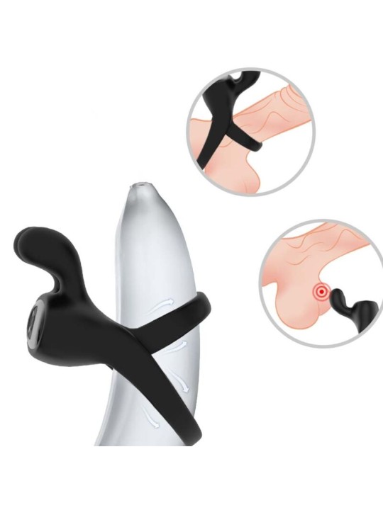 ARMONY - ANEL VIBRADOR COELHO PRETO