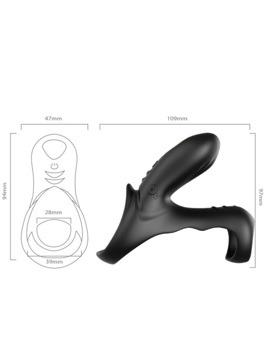 ARMONY - RANGER DOUBLE VIBRATOR RING FOR COUPLES BLACK