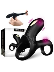 ARMONY - RANGER ANILLO DOBLE VIBRADOR PAREJA NEGRO