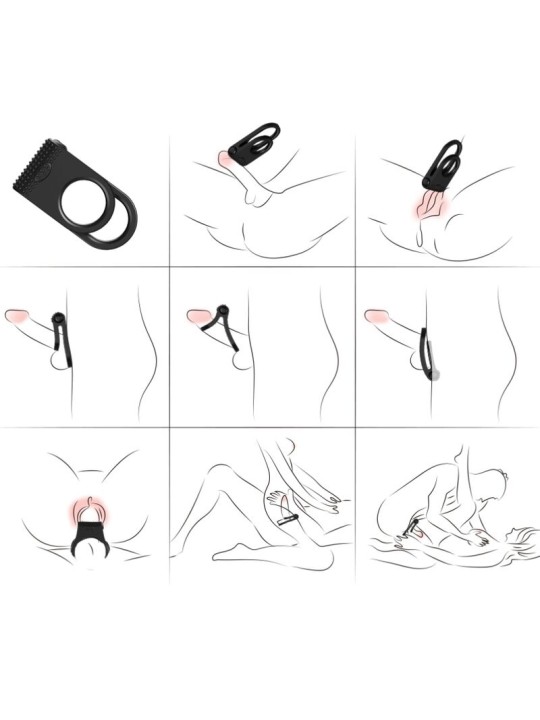 ARMONY - TWINS DOPPEL-VIBRATORRING FÜR PAARE SCHWARZ