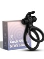 ARMONY - ANEL VIBRADOR DUPLO VIAJANTE PARA CASAIS COELHO PRETO