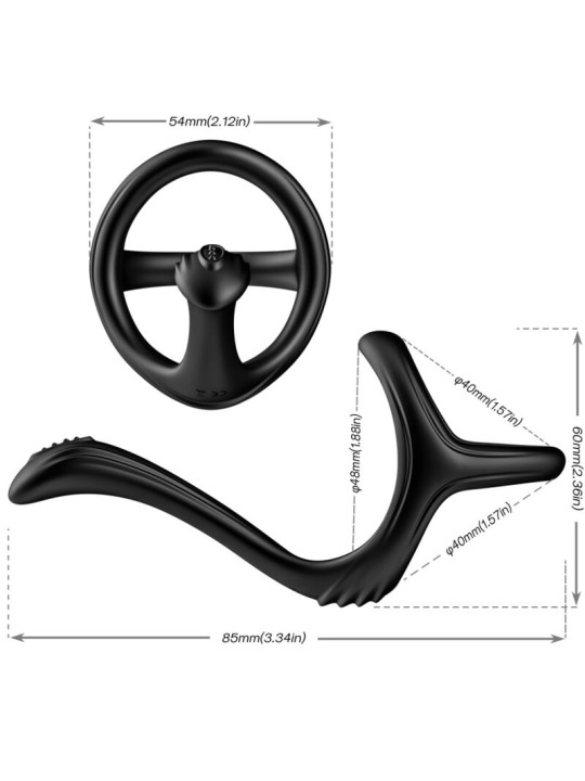ARMONY - ANELLO DOPPIO ANALE TREASURE NERO