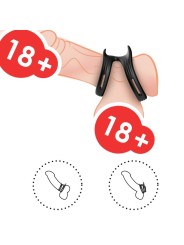 ARMONY - BAGUE DOUBLE ÉLASTIQUE DUALRING NOIR