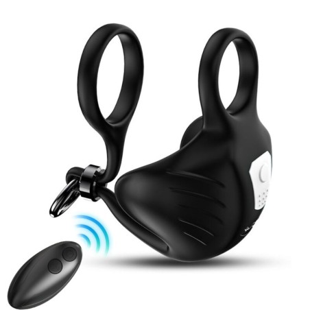 ARMONY - MANTA VIBRERENDE RING TESTIKELS AFSTANDSBEDIENING ZWART