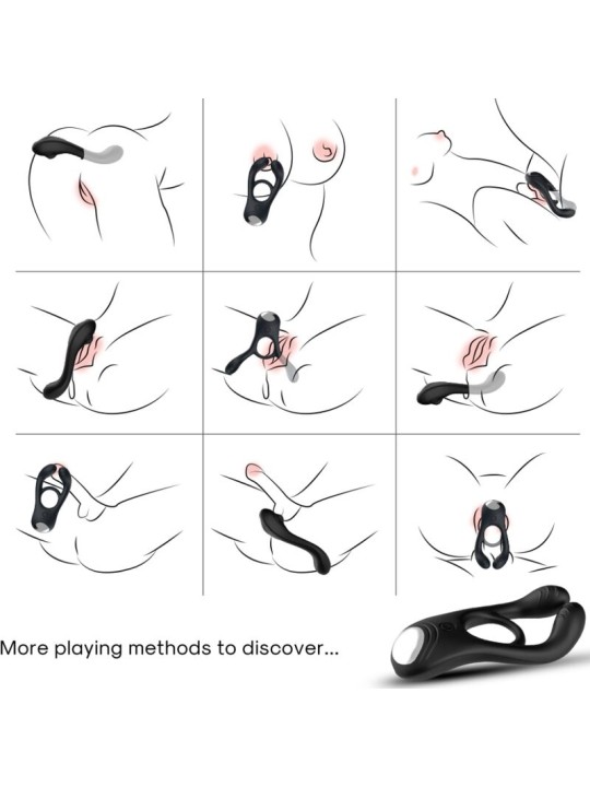 ARMONY - VEYRON DOPPELVIBRATOR-RINGSPIELZEUG FÜR PAARE SCHWARZ