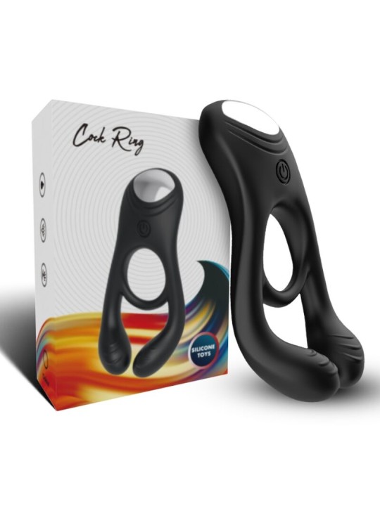ARMONY - ANEL VIBRADOR DUPLO VEYRON PARA CASAIS PRETO