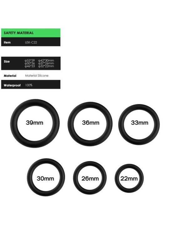 ARMONY - RINGS SILICONE BLACK