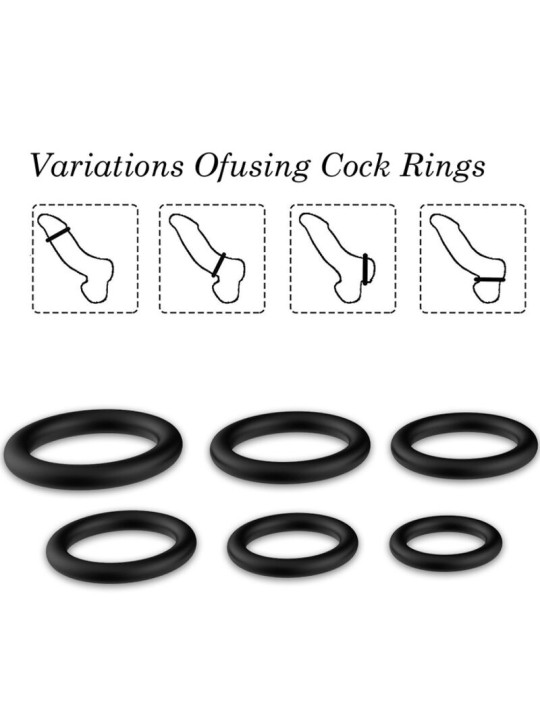 ARMONY - ANÉIS SILICONE PRETO