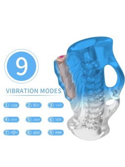 ARMONY - MASTURBATEUR DOIGT & VIBRATEUR BLEU GRADIENT