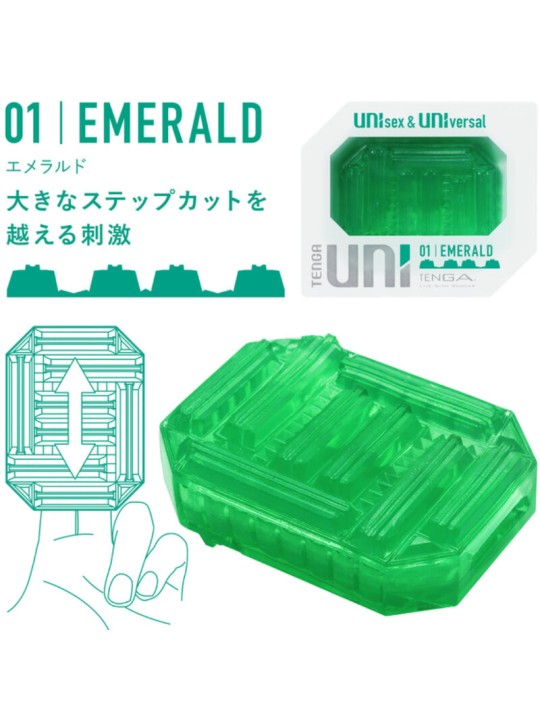 TENGA - UNI EMERALD MASTURBATOR VINGERHOEDJE