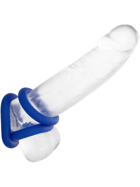 CALEXOTICS - ADMIRAL SET 3 ANILLOS PARA PENE AZUL
