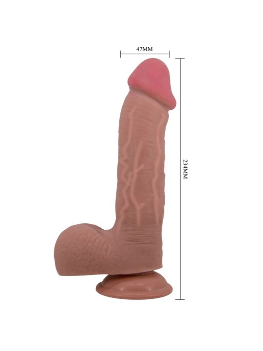 PRETTY LOVE - SÉRIE SLIDING SKIN DILDO REALÍSTICO COM VENTOSA DESLIZAN