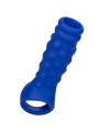 CALEXOTICS - ADMIRAL BEADED FUNDA PENE SILICONA LÍQUIDA AZUL