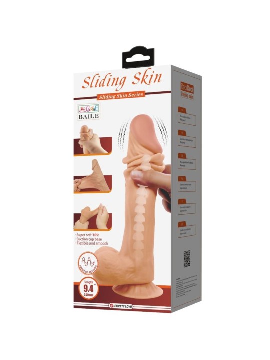 PRETTY LOVE - SÉRIE SLIDING SKIN GODE RÉALISTE AVEC VENTOUSE SLIDING S