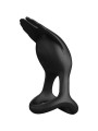 PRETTY LOVE - SILAS ANILLO VIBRADOR 7 VIBRACIONES SILICONA NEGRO