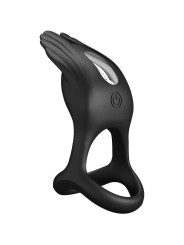 PRETTY LOVE - SILAS ANEL PARA PÊNIS VIBRANTE 7 VIBRAÕES SILICONE PRETO