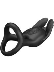 PRETTY LOVE - SILAS ANEL PARA PÊNIS VIBRANTE 7 VIBRAÕES SILICONE PRETO
