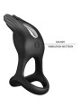 PRETTY LOVE - SILAS VIBRANT PENIS RING 7 VIBRATIONEN SCHWARZES SILIKON