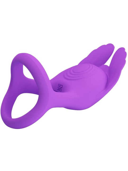 PRETTY LOVE - SILAS ANILLO VIBRADOR 7 VIBRACIONES SILICONA LILA