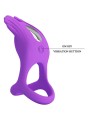 PRETTY LOVE - SILAS ANILLO VIBRADOR 7 VIBRACIONES SILICONA LILA