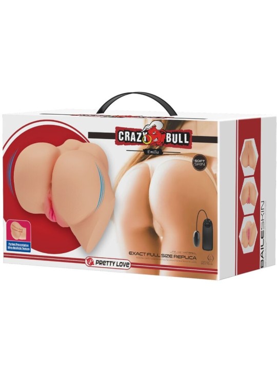 CRAZY BULL - VAGINA Y ANO REALÍSTICOS VIBRADOR EMILIA