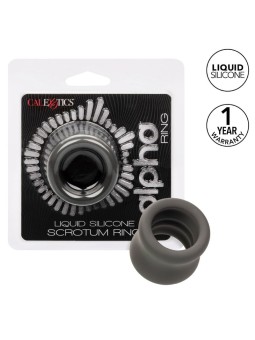 CALEXOTICS - ALPHA ANILLO EXTENSIÓN ESCROTO DOBLE NEGRO