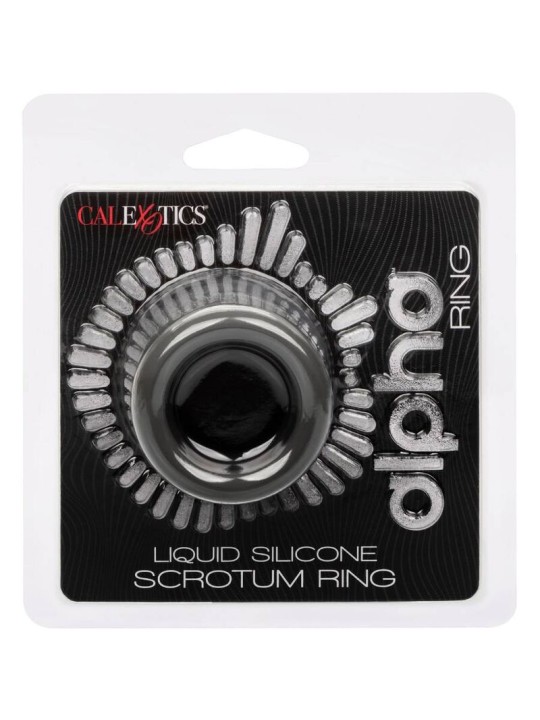 CALEXOTICS - ALPHA ANILLO EXTENSIÓN ESCROTO DOBLE NEGRO